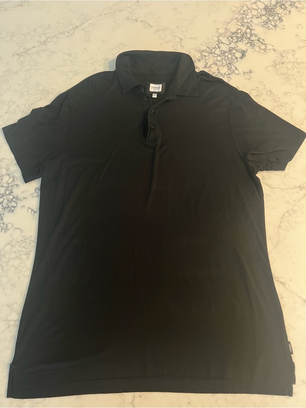 ARMANI
COLLEZIONI Men’s Short Sleeve Black Polo Shirt XXL EUC